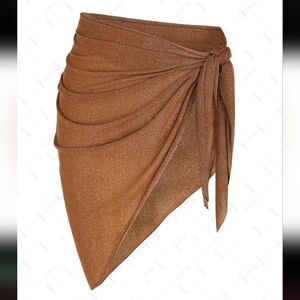 Women's Shimmery Tie-Front Sarong